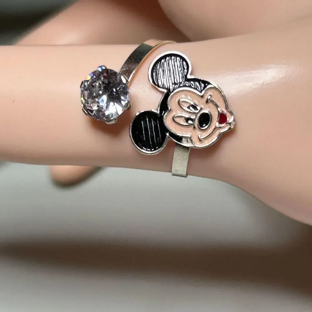 Adjustable Mickey Mouse Ring 925 Sterling Silver